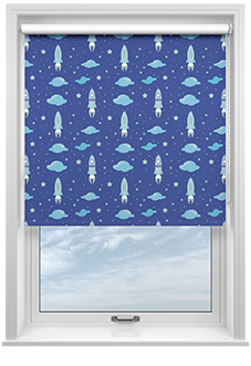 Blast Off, Blue Comet - Twist&Fit Roller Blind